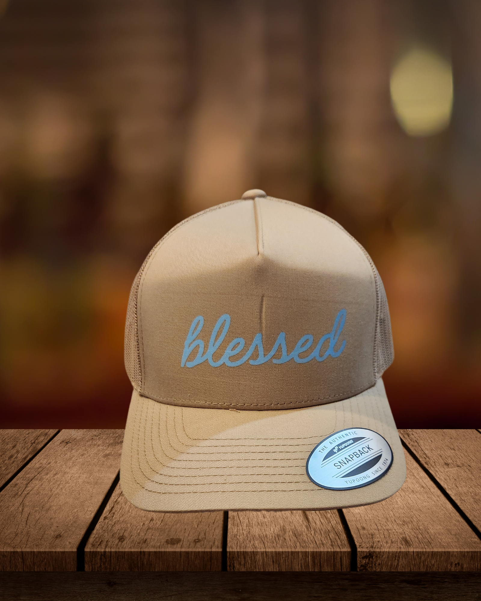 Blessed Khaki (baby blue) Hat